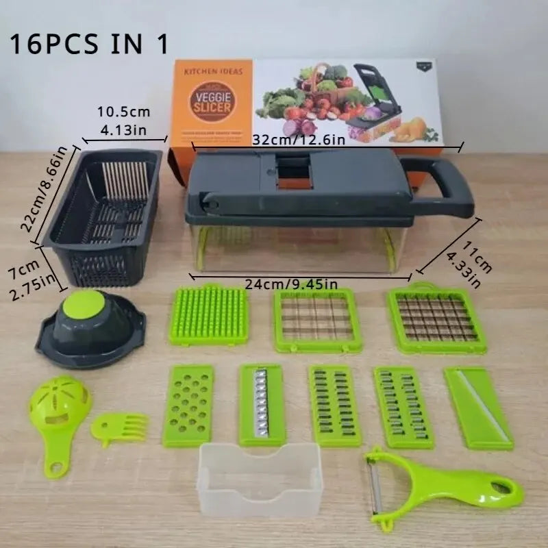 Revolutionize Your Kitchen with the Ultimate 16-in-1 Vegetable Chopper!