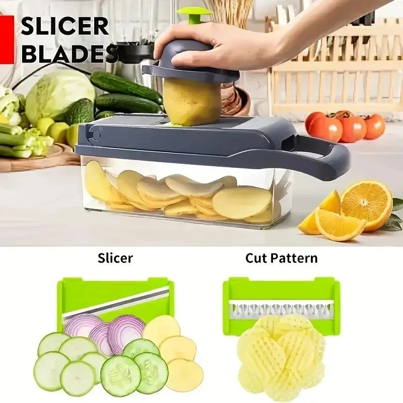 Revolutionize Your Kitchen with the Ultimate 16-in-1 Vegetable Chopper!