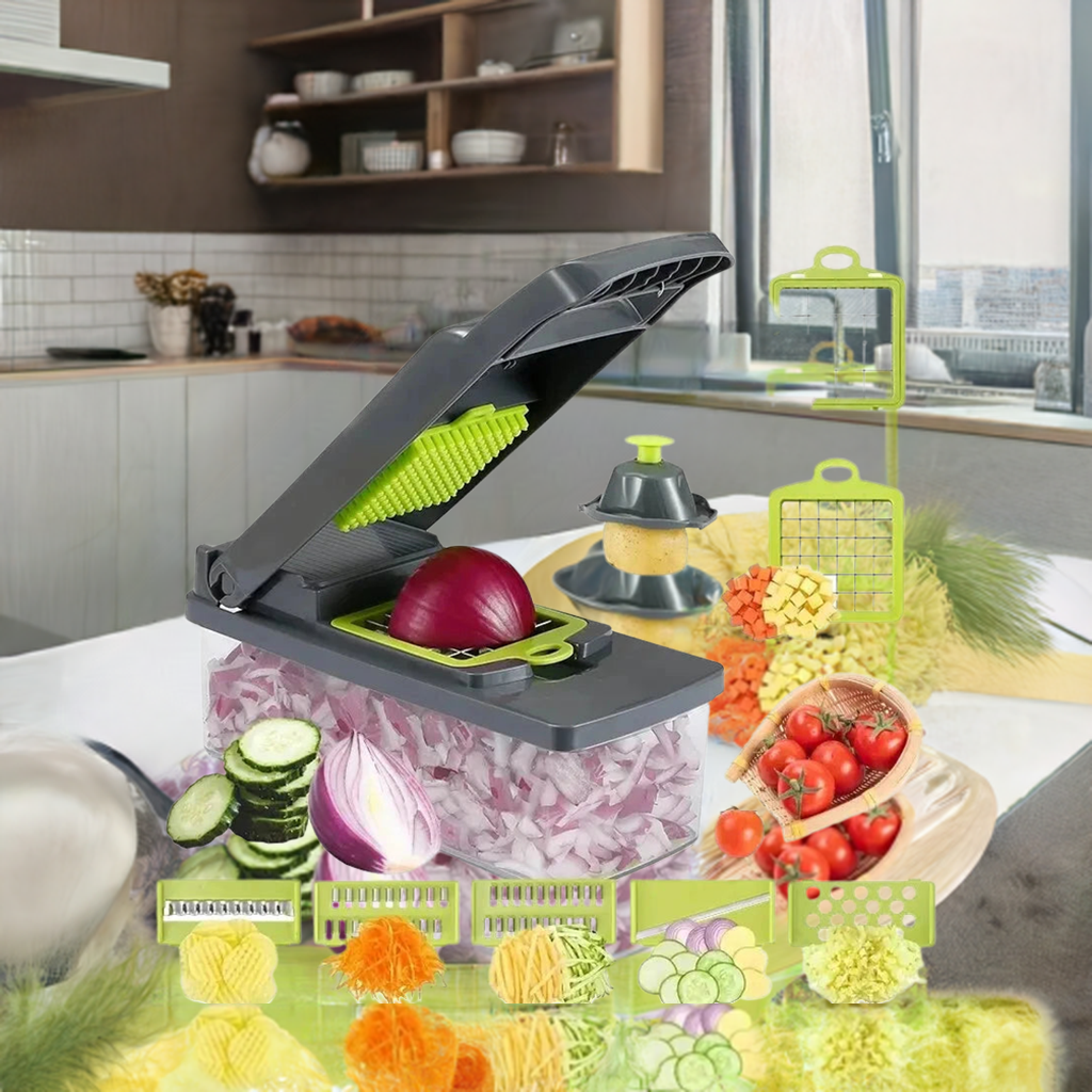 Revolutionize Your Kitchen with the Ultimate 16-in-1 Vegetable Chopper!